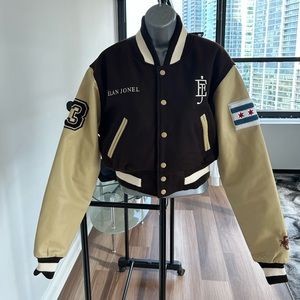 Custom Cropped Varsity Jacket By Elan Jonel